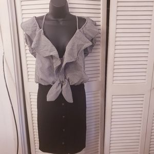 Checker Black & White Dress